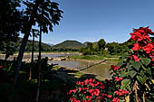 Luang Prabang, Laos - The Northern temporary walk bridge over the Nam Khan